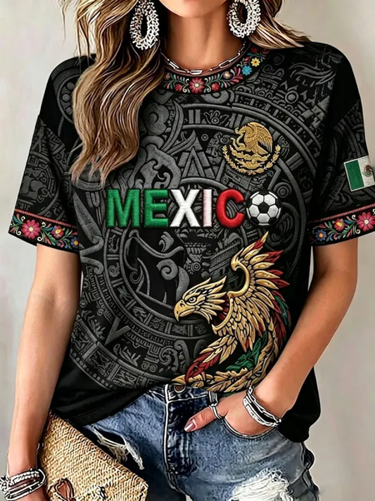 Women's Mexico Printed short-sleeved T-shirt