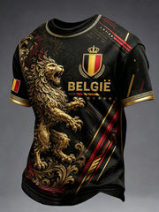 Men's Belgium Football Short Sleeves T-shirt