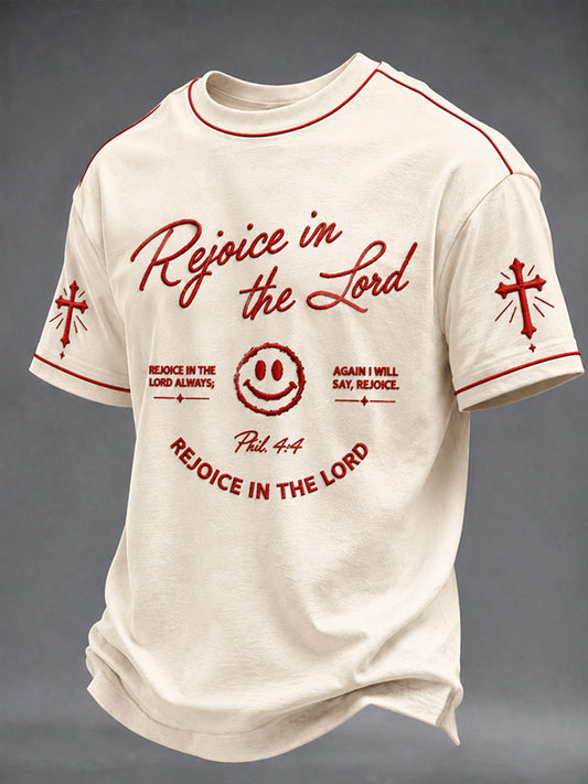 Men's "Rejoice In The Lord” Faith Casual T-shirt