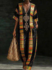 Women's African Art Cotton Linen Set