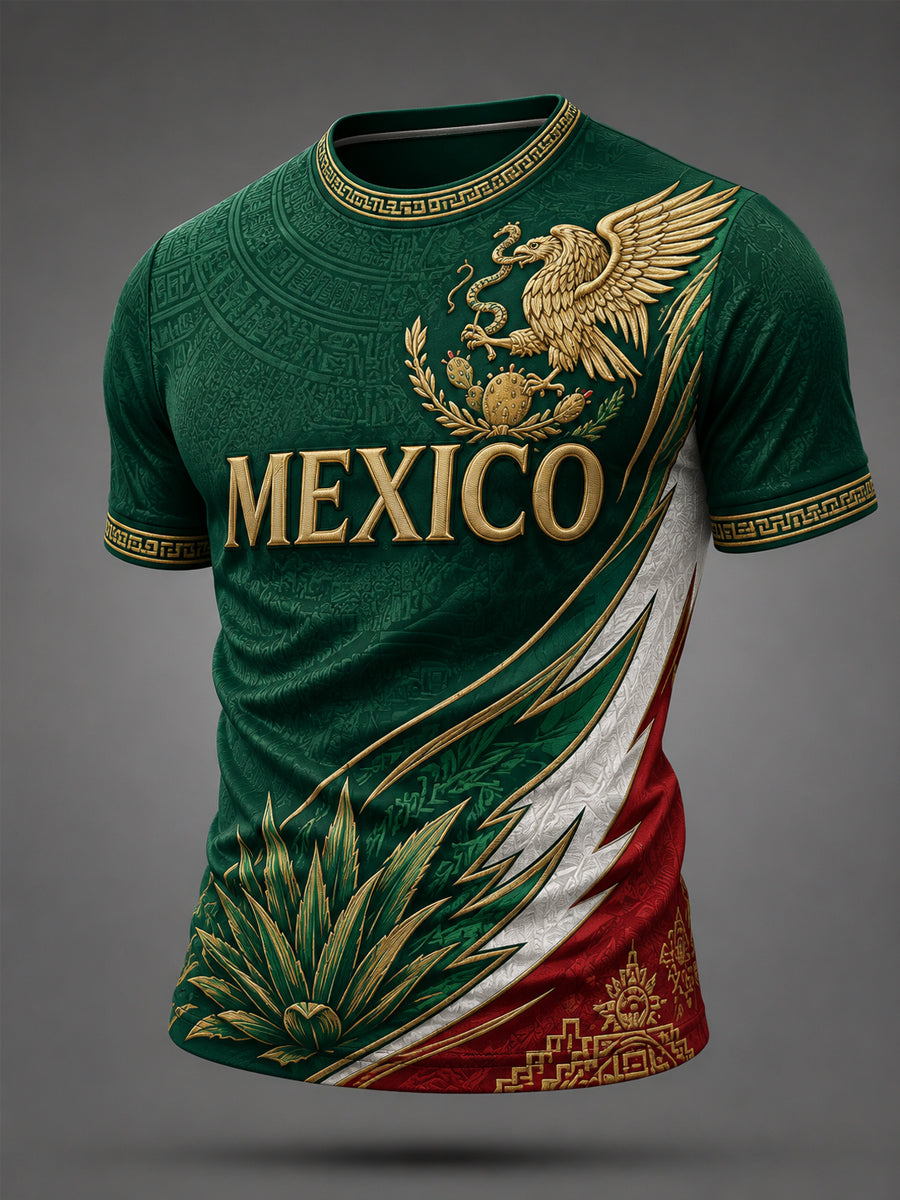 Men's Mexican Pride Printed Casual Tee