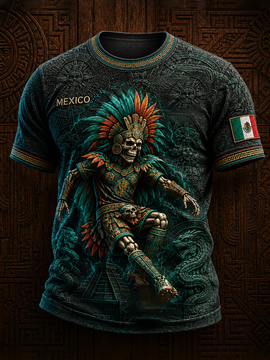 Men's Mexico Mexican Independence Day Art Printed T-shirt