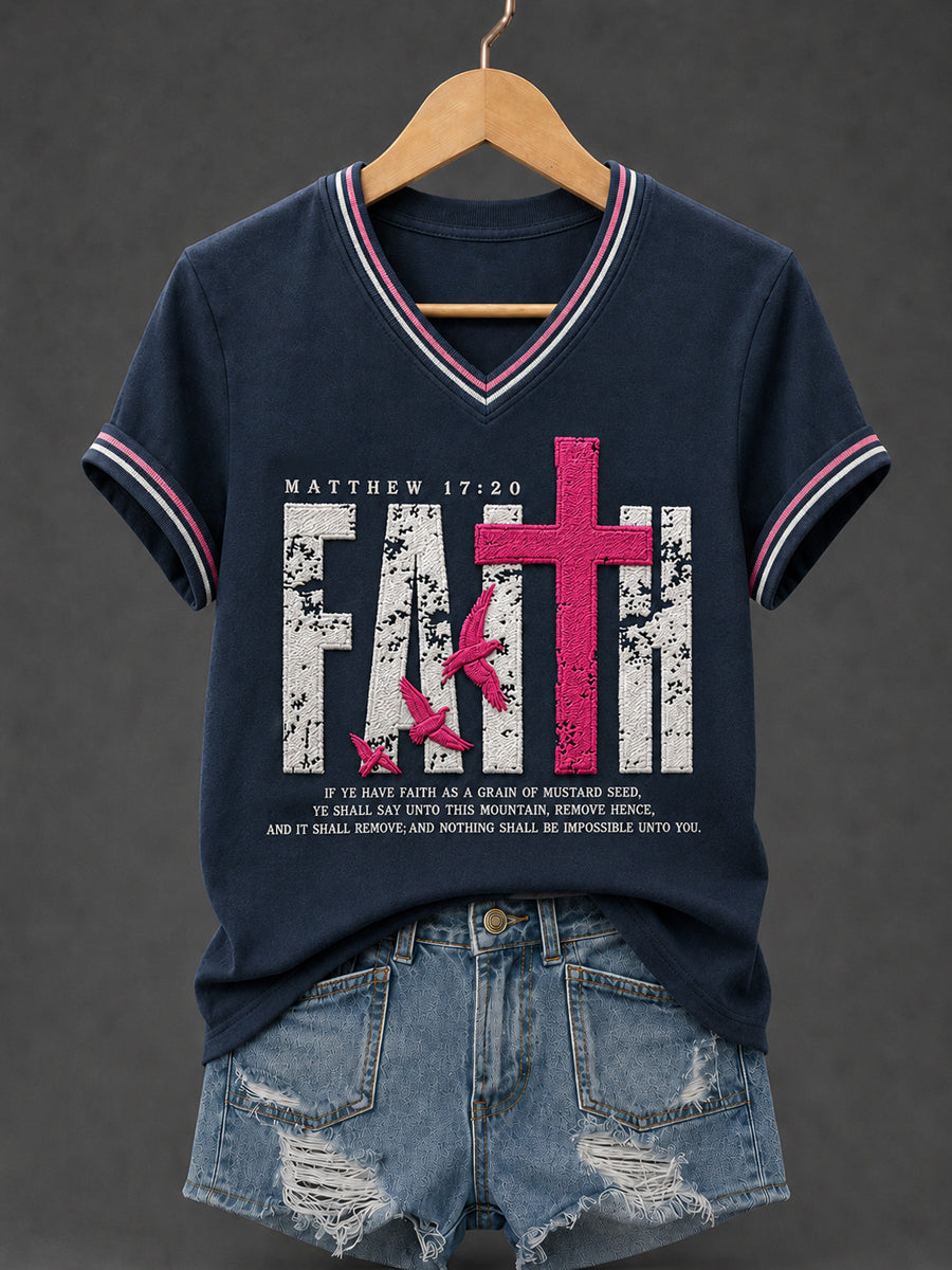 Women's Christian Faith Cross Short Sleeve T-shirt
