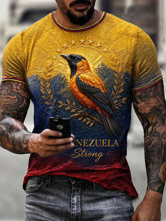 Men's Troupial Venezuela Strong Printed T-shirt