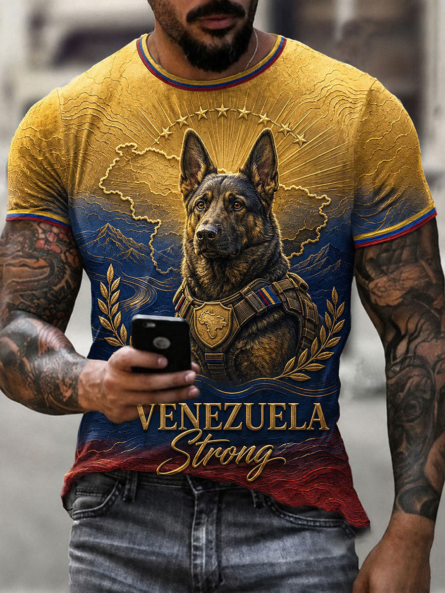 Men's K9 Rescue Venezuela Strong Printed T-shirt