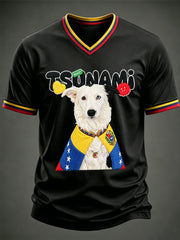 Men's Venezuela Hero Dog Tsunami Patriotic Dog Lover T-Shirt