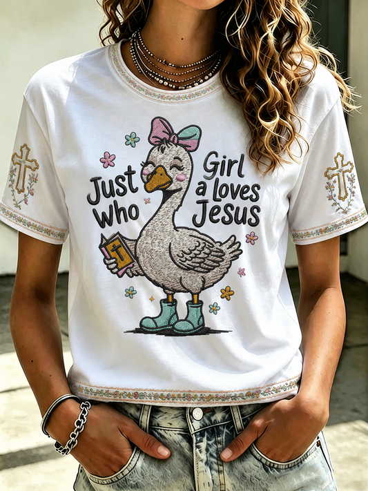 Women's Faith Printed short-sleeved T-shirt