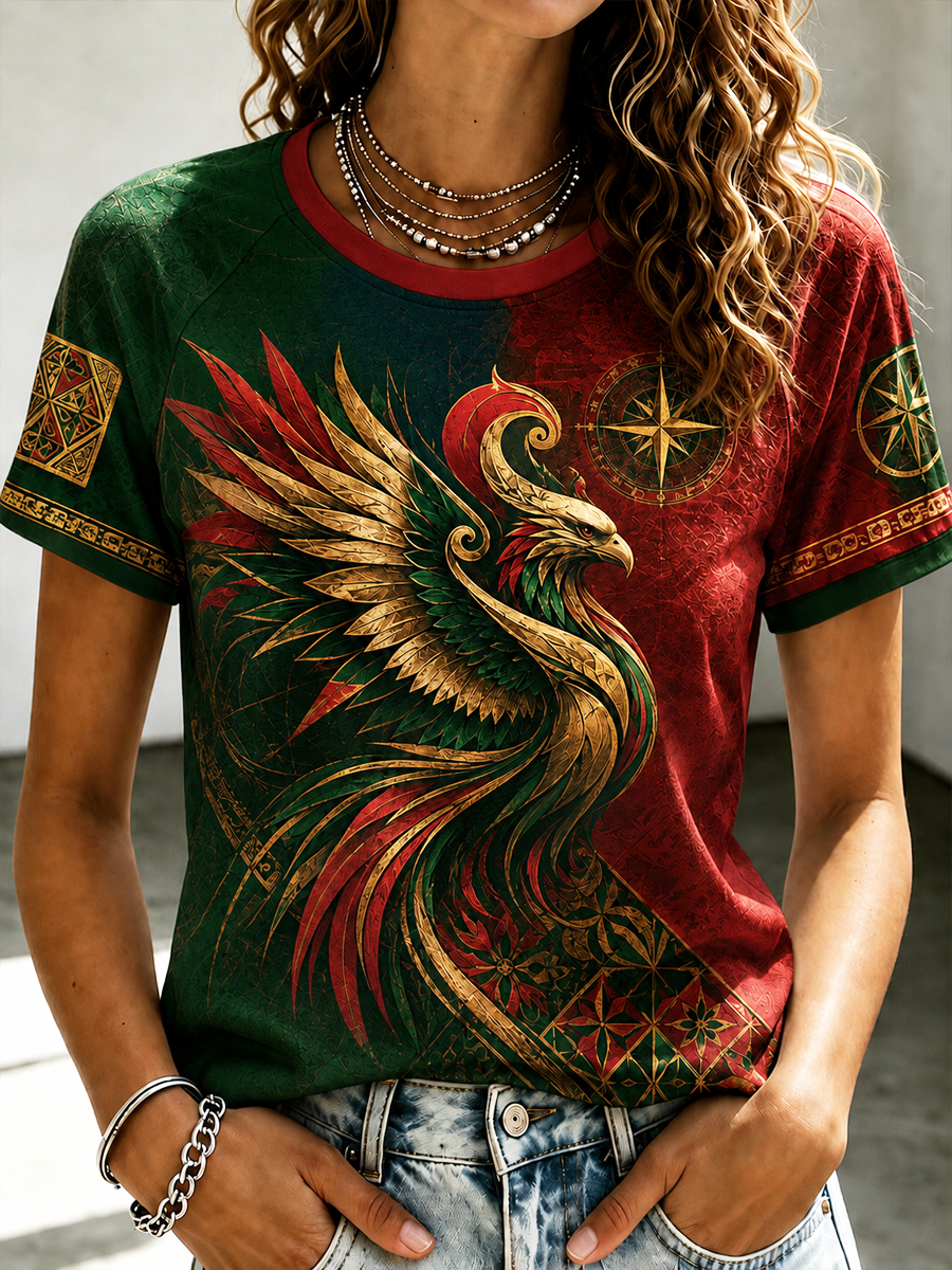 Women's Portugal Printed short-sleeved T-shirt