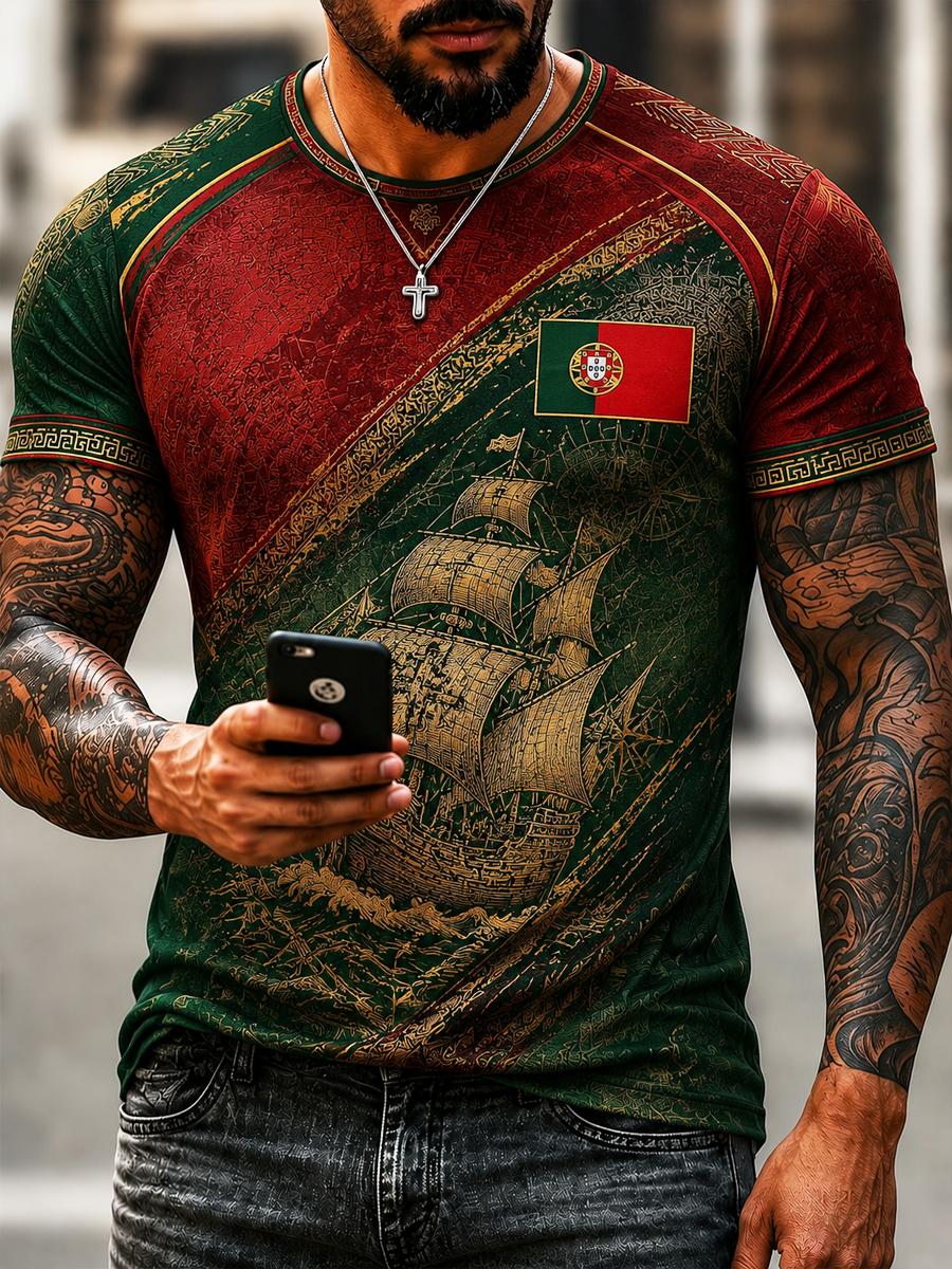 Men's Portugal Printed short sleeves t-shirt