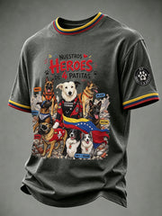 Men's Search & Rescue K9 Paw Patrol Dog Lover Print T-shirt