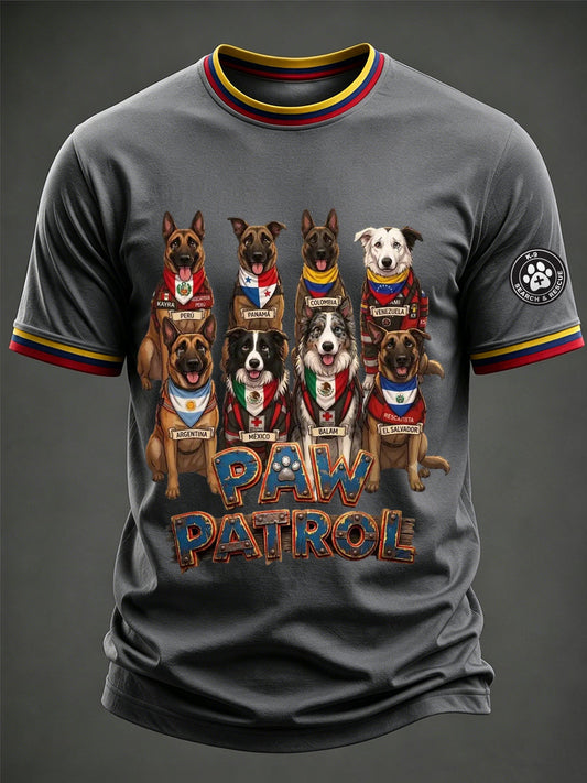 Men's Search & Rescue K9 Paw Patrol Dog Lover Print T-shirt
