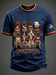 Men's Search & Rescue K9 Paw Patrol Dog Lover Print T-shirt