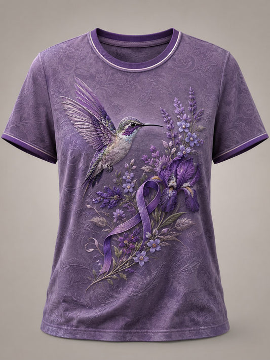 Women's Alzheimer's Awareness Printed T-shirt