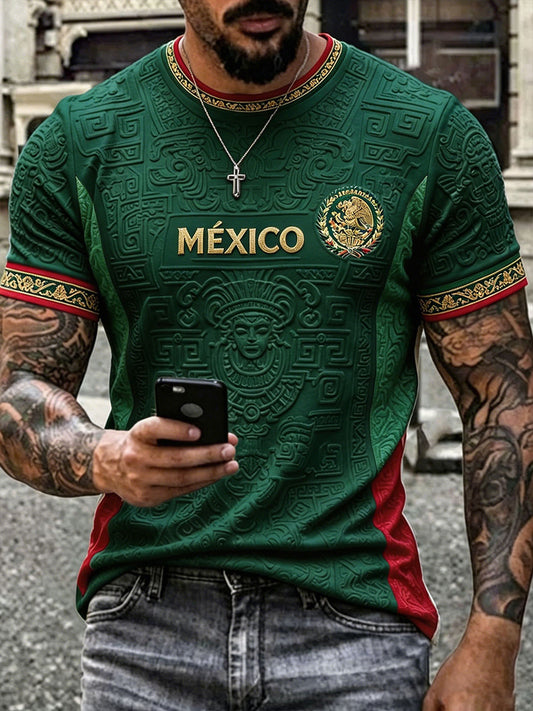 Men's Mexico Proud Art Printed T-shirt