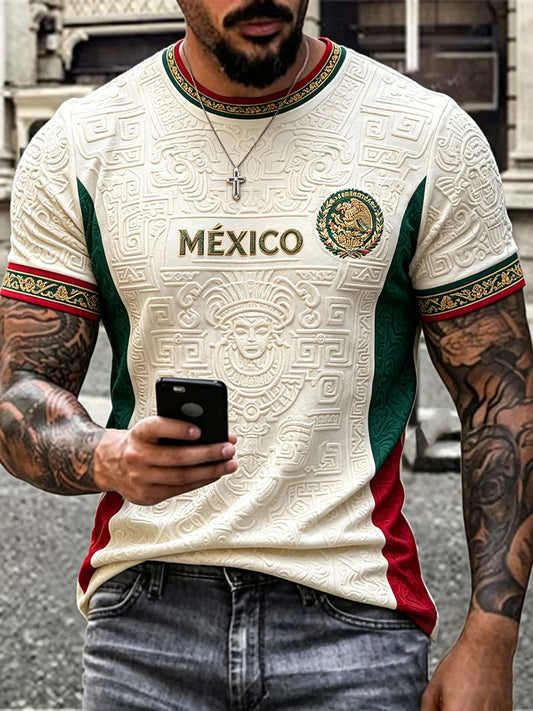 Men's Mexico Proud Art Printed T-shirt
