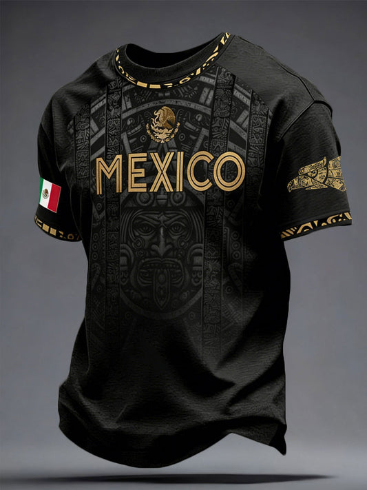 Men's Mexico Football Lover Printed T-shirt