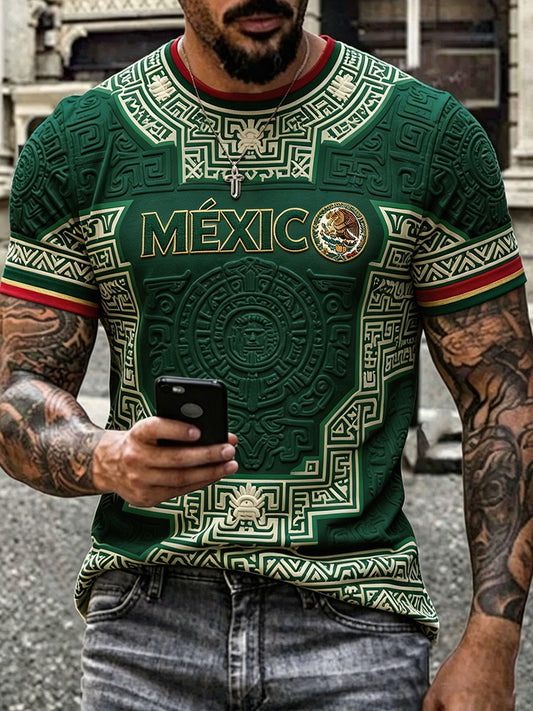 Men's Mexico Proud Art Printed T-shirt