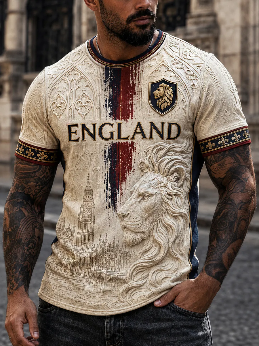 Men's England Printed short sleeves t-shirt