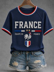 Women's France Lover O-neck Short Sleeve T-shirt