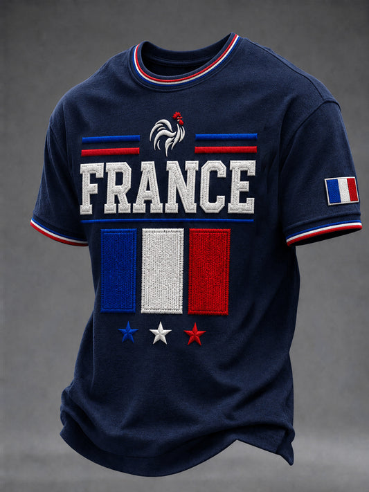 Men's France Lover O-neck Short Sleeve T-shirt