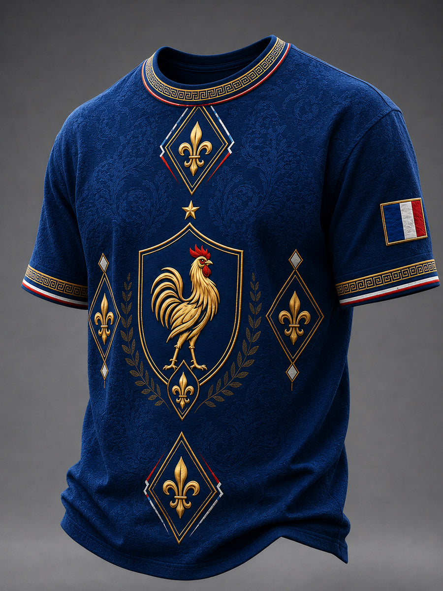 Men's France Lover O-neck Short Sleeve T-shirt
