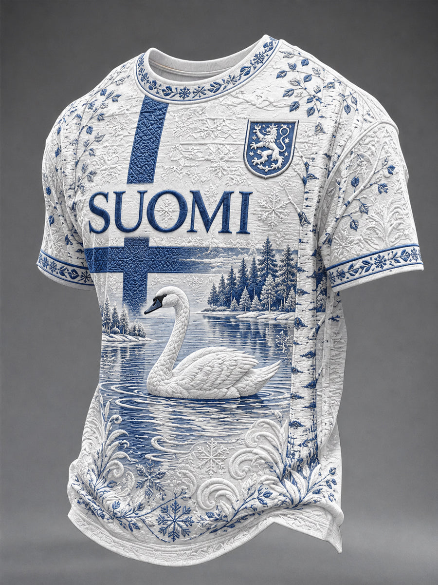 Men's Finland Lover Short Sleeve O-Neck T-Shirt
