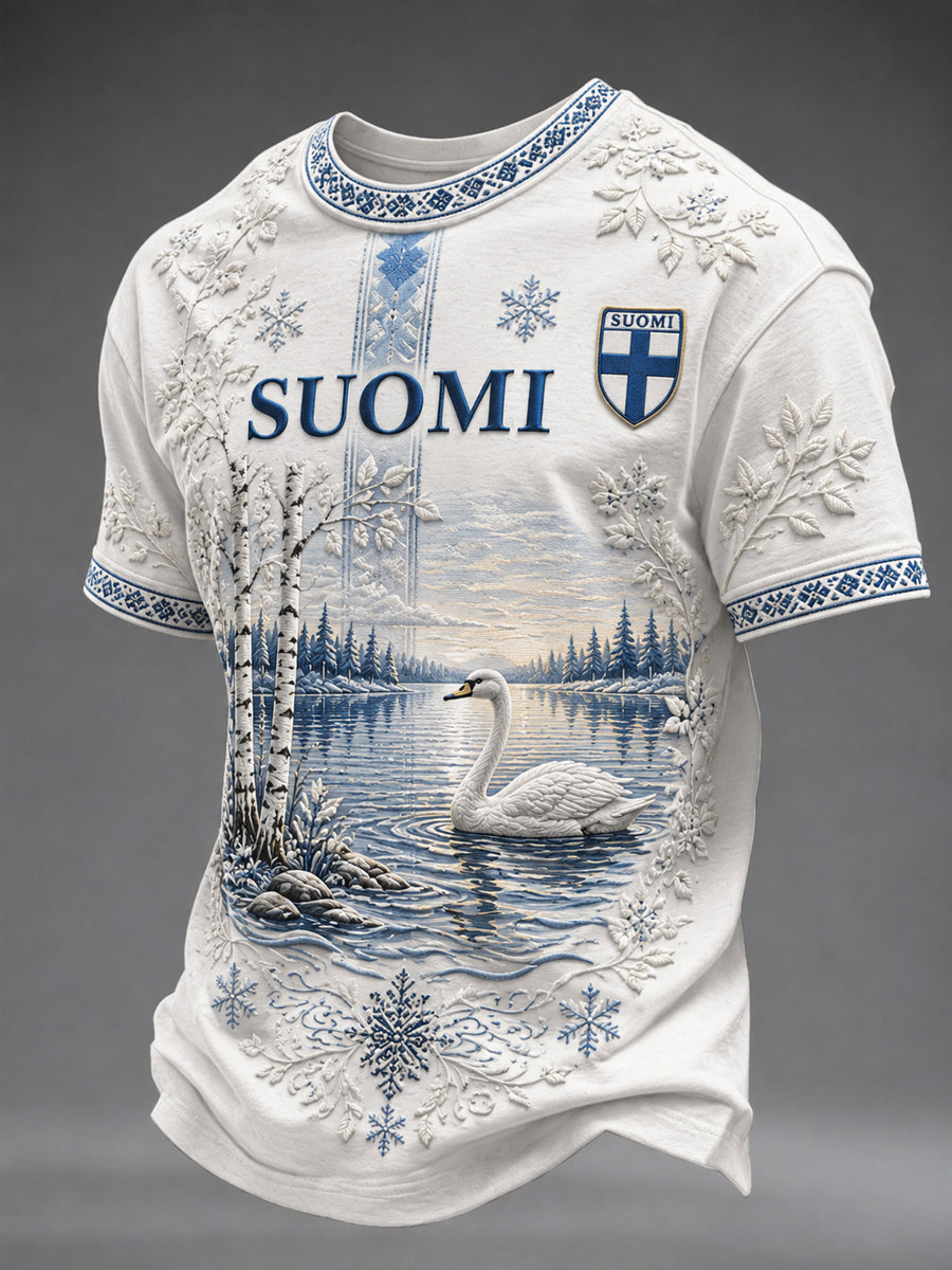 Men's Finland Lover Short Sleeve O-Neck T-Shirt