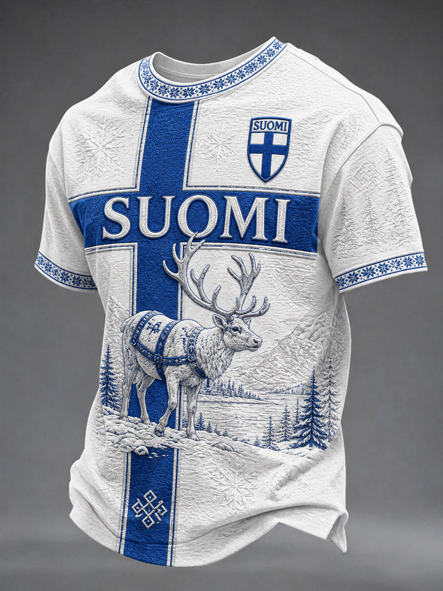 Men's Finland Lover Short Sleeve O-Neck T-Shirt