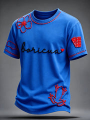 Men's Puerto Rico Art Printed T-shirt