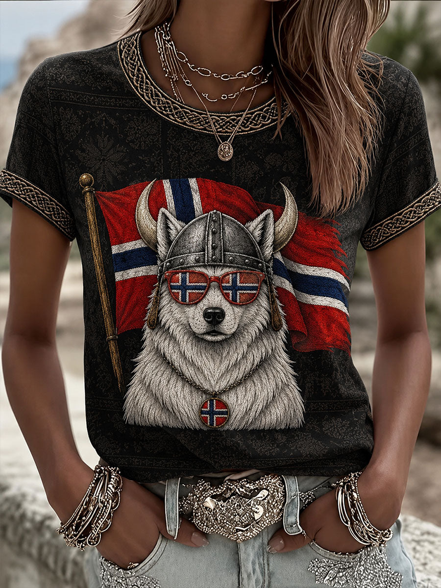 Women's Norge Dog Short-sleeved T-shirt