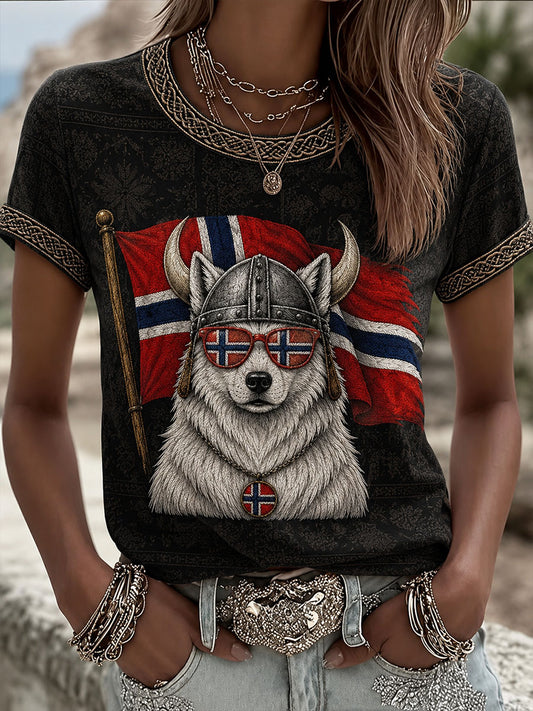Women's Norge Dog Short-sleeved T-shirt