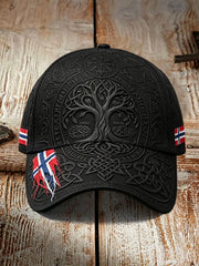 Vintage Norway Viking Tree Of Life Flag Print Unisex Hat