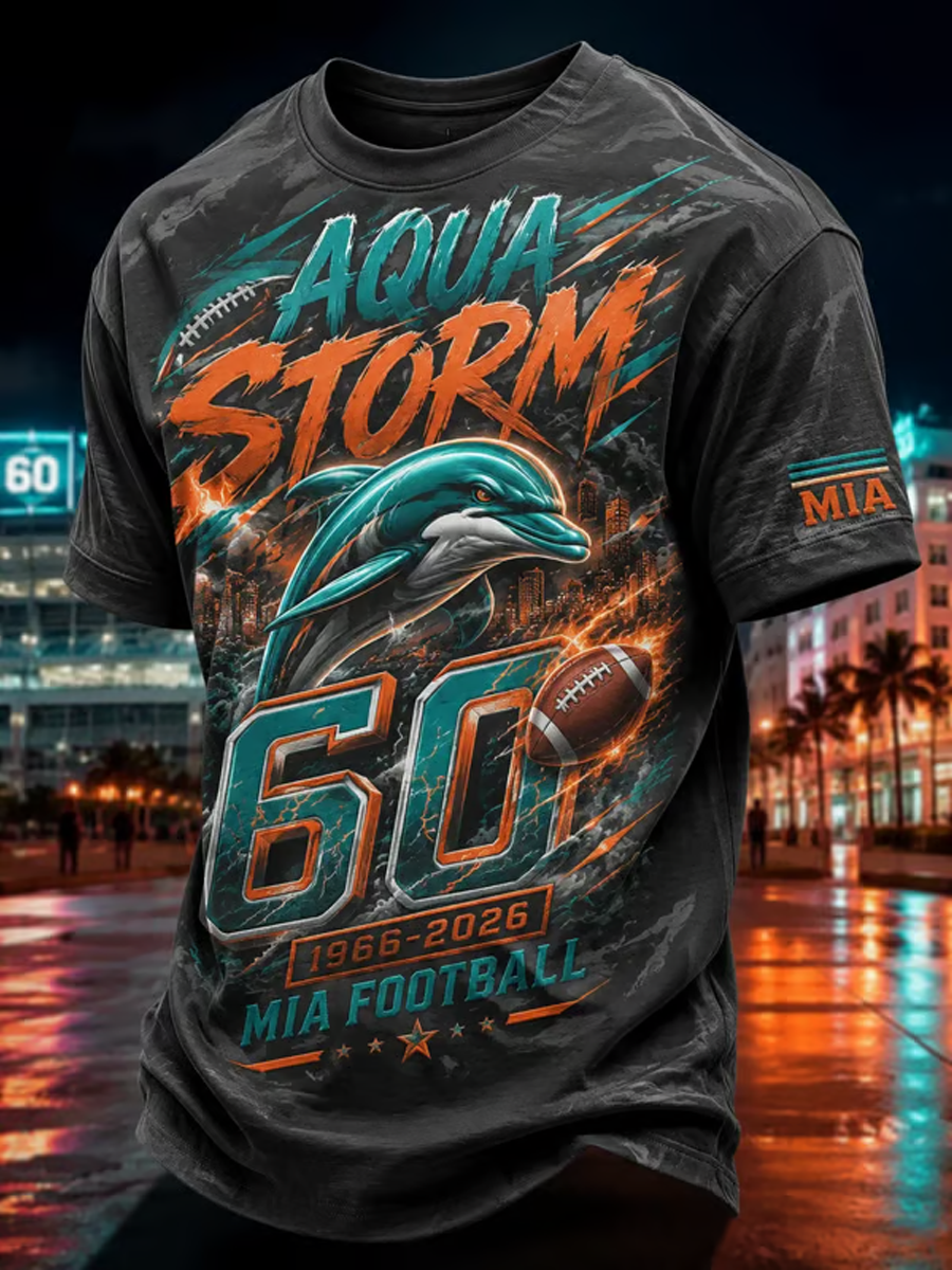 Men's Rugby Fan Miami 60 Printed short sleeves t-shirt