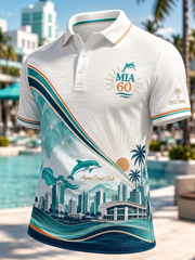 Men's Rugby Fan Miami 60 Printed polo shirt