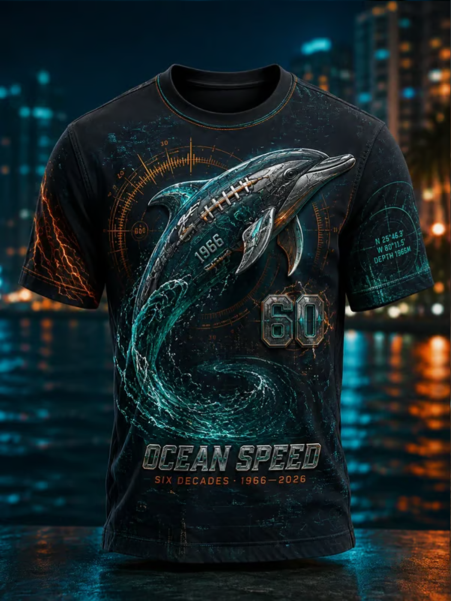 Men's Rugby Fan Miami 60 Printed short sleeves t-shirt