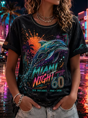 Women's Rugby Fan Miami 60 Printed short-sleeved T-shirt