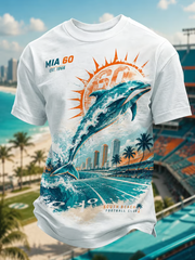 Men's Rugby Fan Miami 60 Printed short sleeves t-shirt