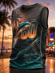 Men's Rugby Fan Miami 60 Printed Casual Tank Top