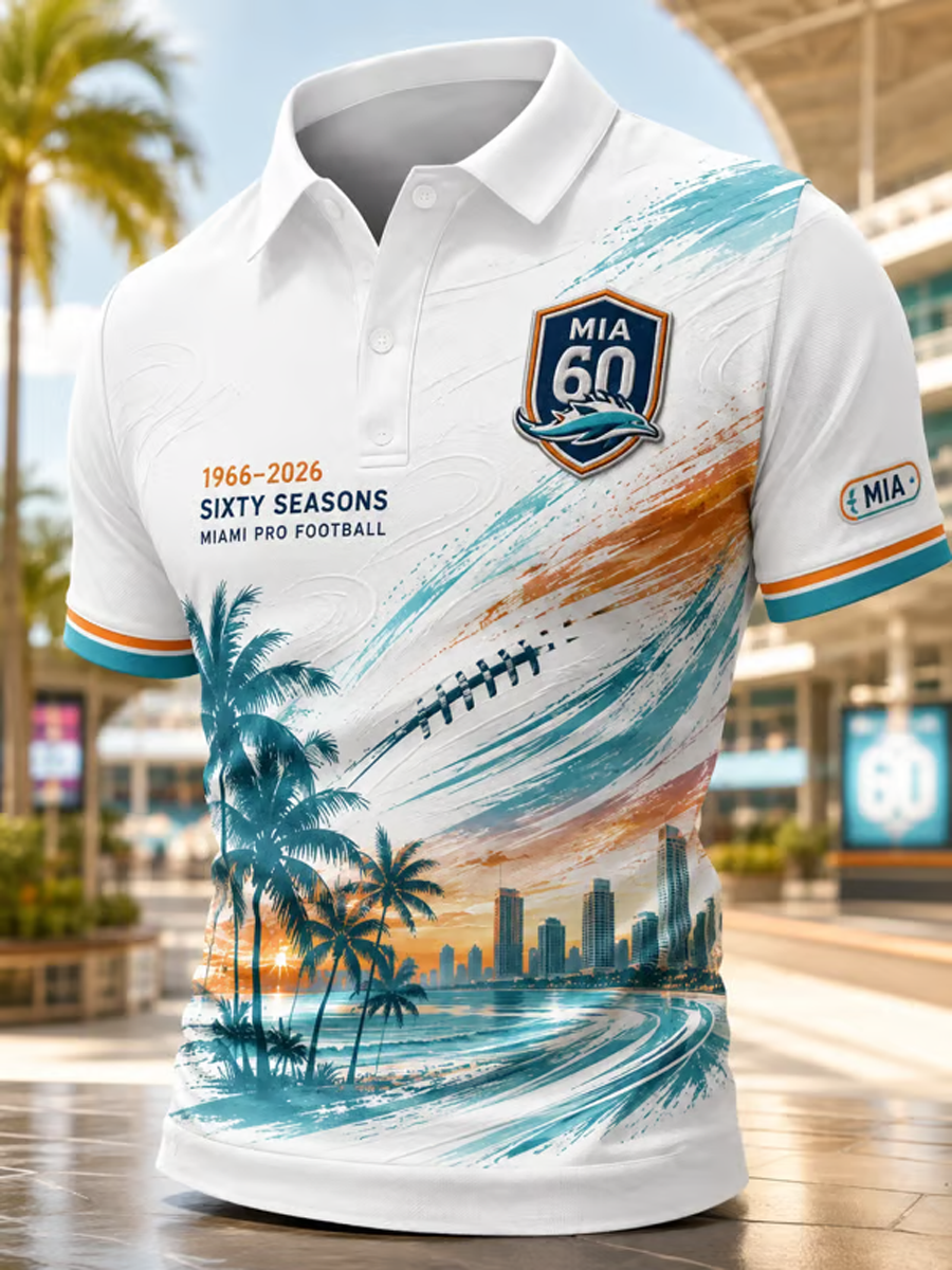 Men's Rugby Fan Miami 60 Printed polo shirt