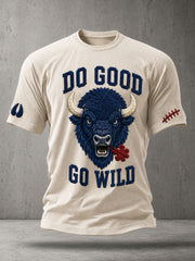 Men's Football Bulls Bills Lover Go Good Printed T-shirt