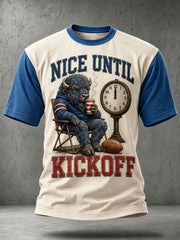Men's Football Bulls Bills Lover Go Good Printed T-shirt