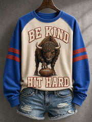 Women's Football Bulls Bills Lover Go Good Printed Sweatshirt