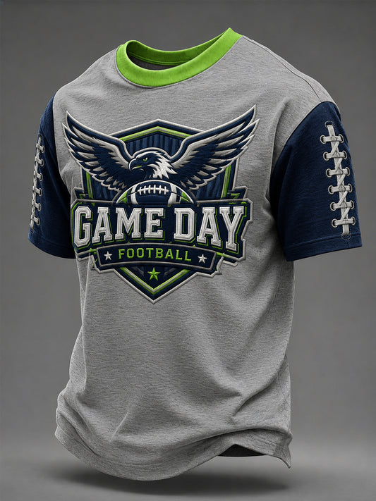 Men's Football Gameday Gift For Football Fans Casual Tee