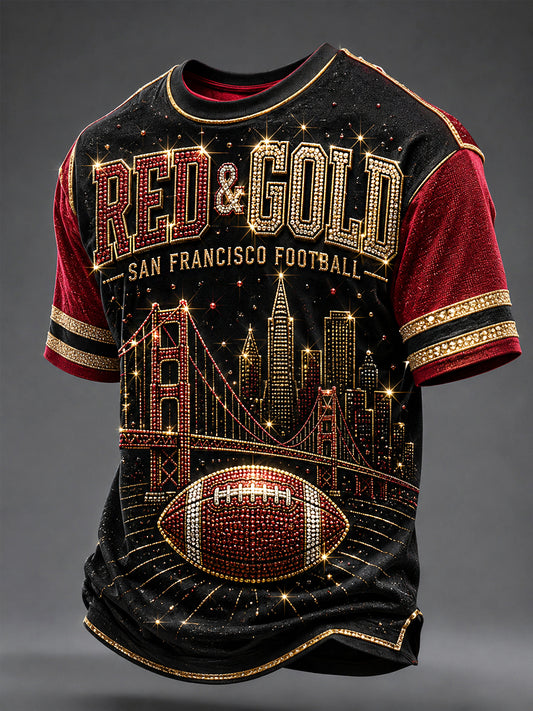 Men's Football Gameday Gift For Football Fans Casual Tee