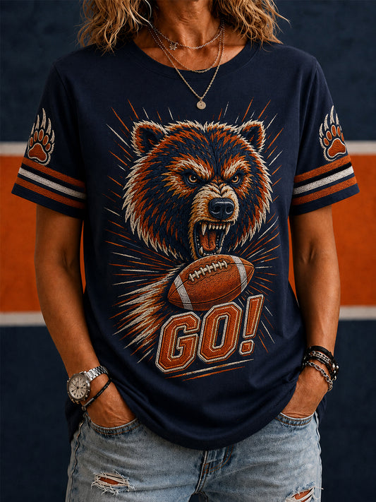 Women's Football Gameday Gift For Football Fans Casual Tee