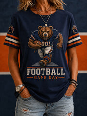 Women's Football Gameday Gift For Football Fans Casual Tee