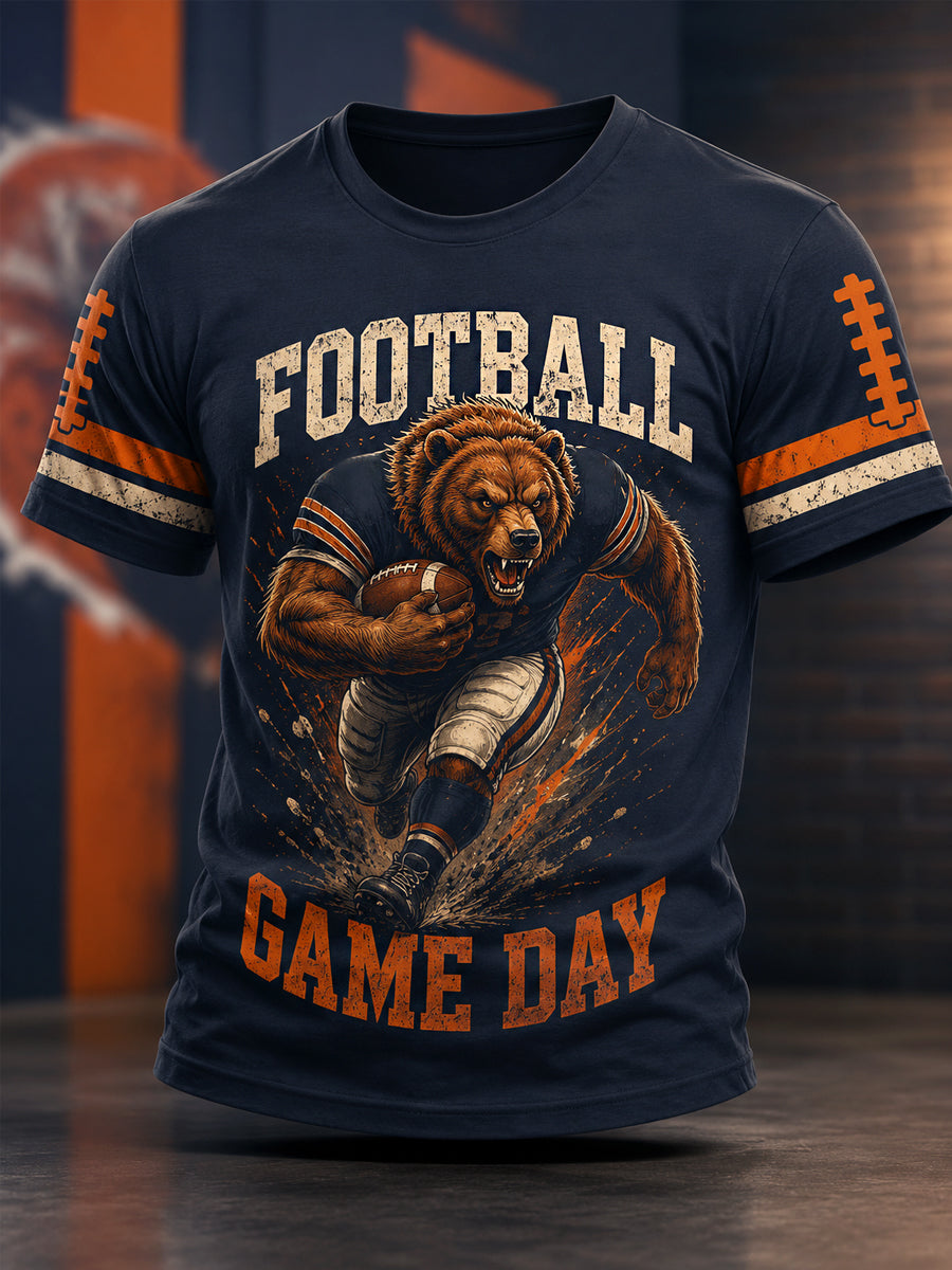 Men's Football Gameday Gift For Football Fans Casual Tee