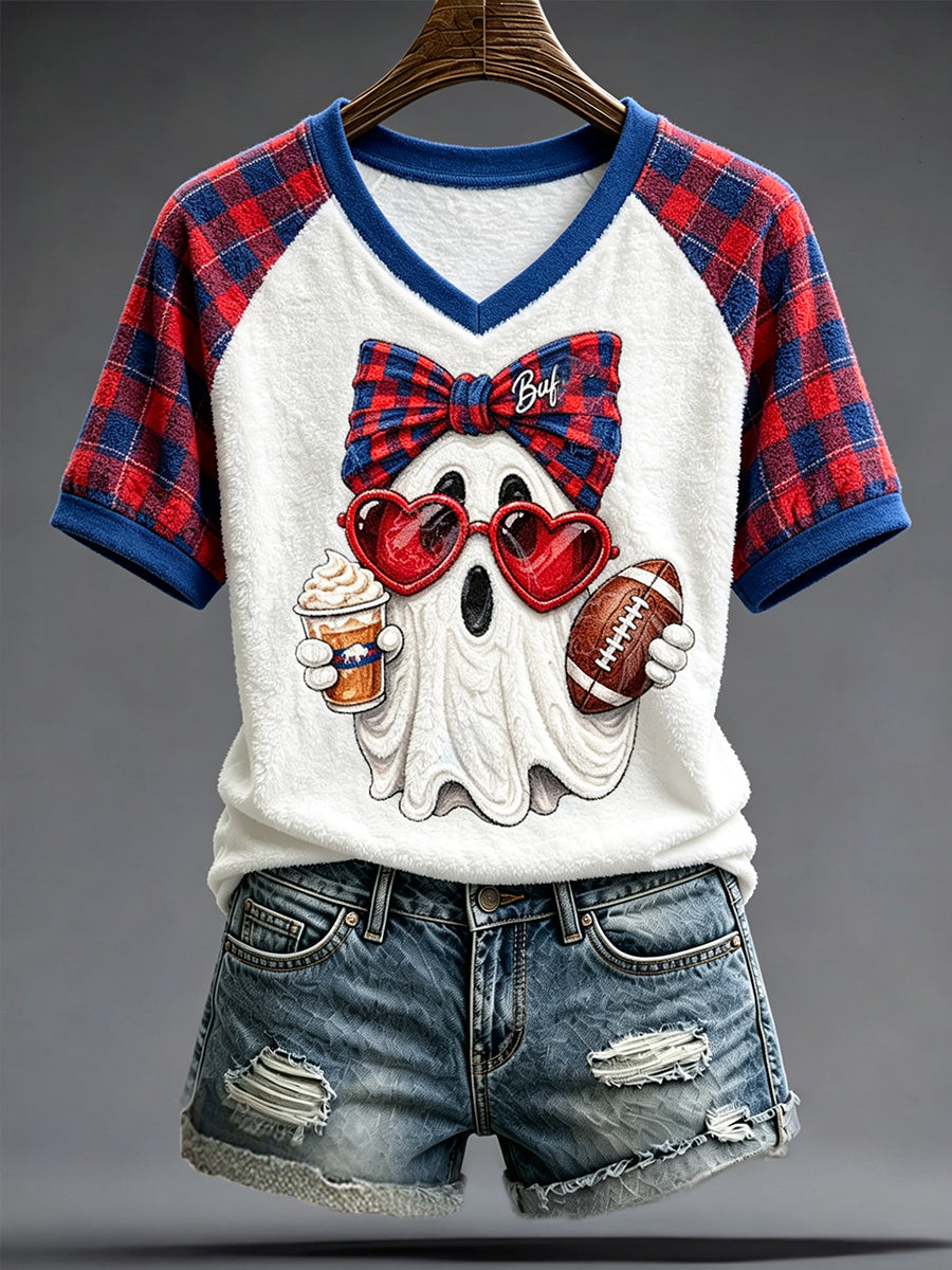 Women's  Football Lover Bulls BUF Art Printed T-shirt