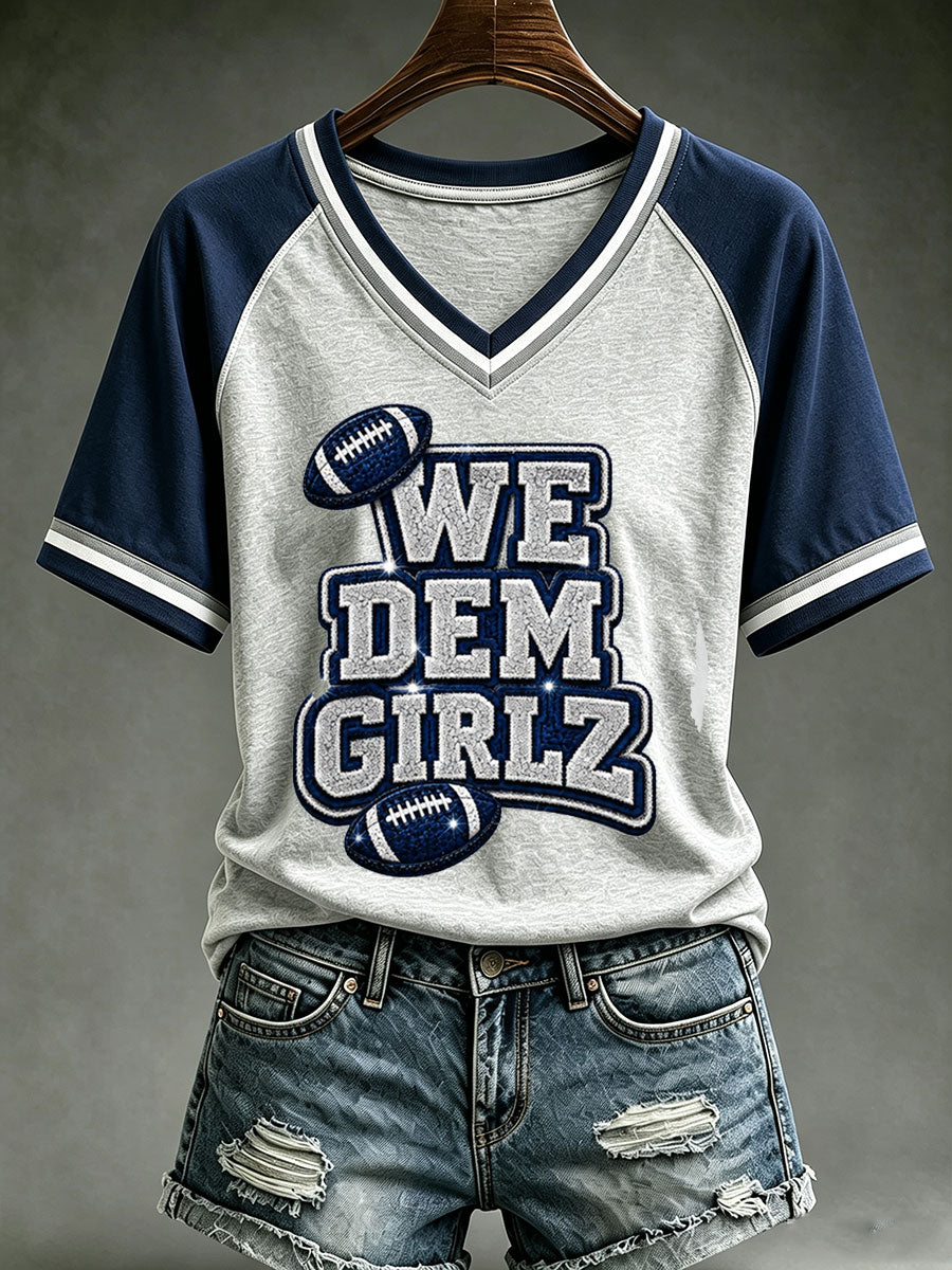Women's We Dem Girlz V-neck T-shirt