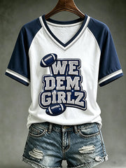 Women's We Dem Girlz V-neck T-shirt